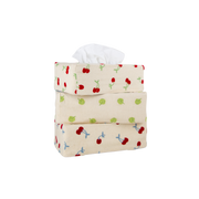 Embroidered artichoke tissue box cover
