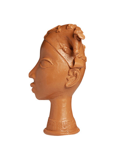 Dar Leone Lobi head with hat in mustard yellow at Collagerie