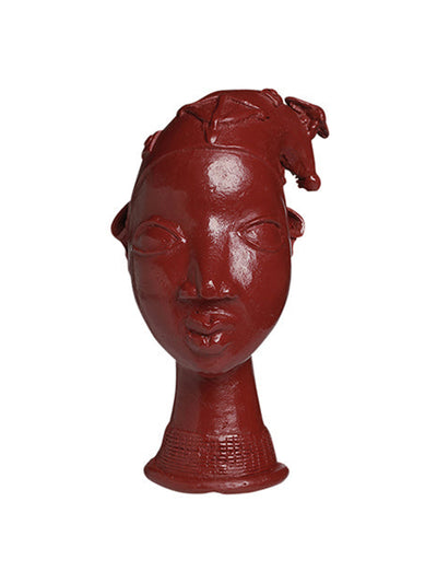 Dar Leone Lobi Rosewood head with hat at Collagerie