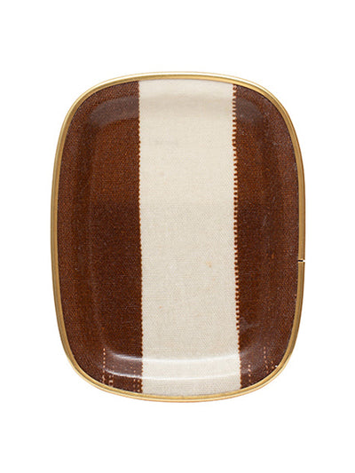 Dar Leone Sierra Bay coconut brown mini tray at Collagerie