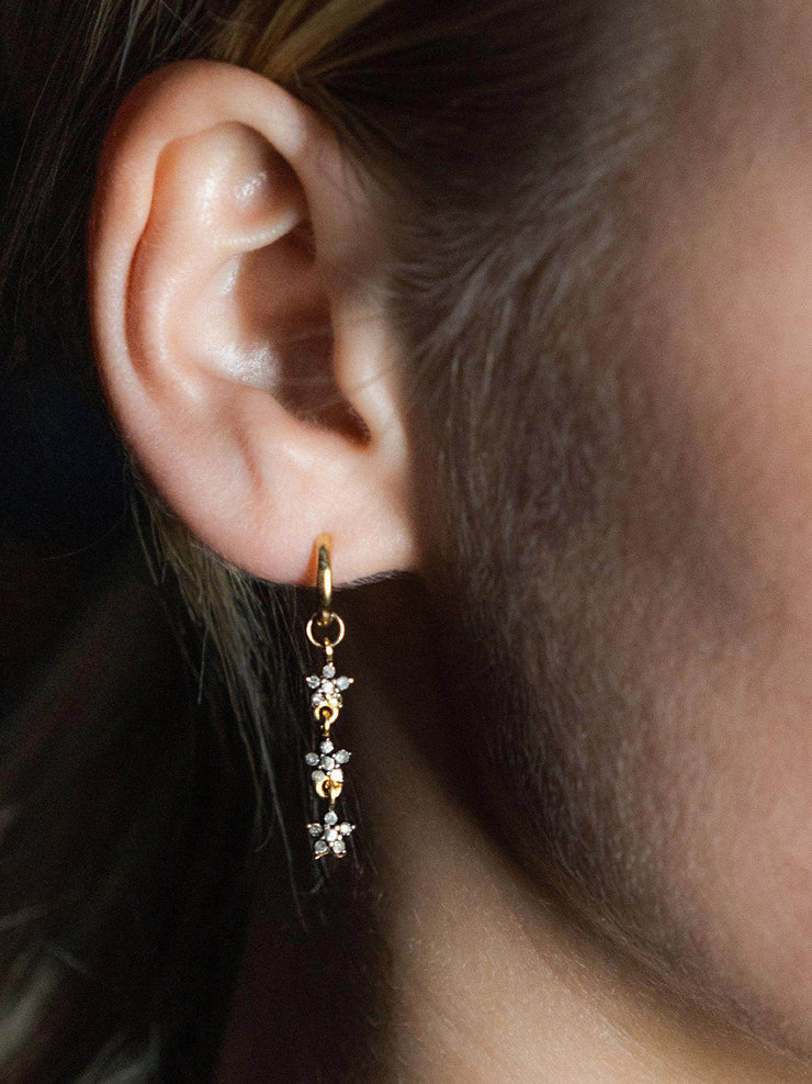 Daisy diamond drop earrings (two lengths)