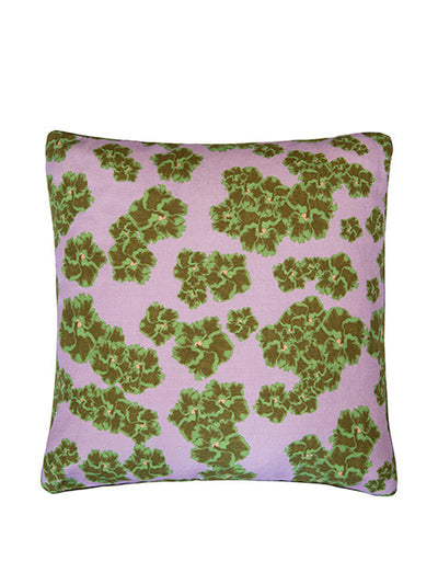 Dar Leone Ronko Hibiscus lilac large cushion at Collagerie