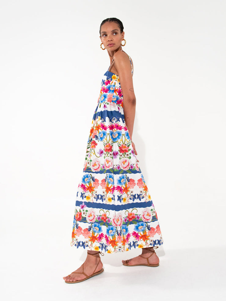 Ninet cotton midi dress in Antheia floral print