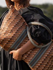 Saroka weekender bag in bracken weave