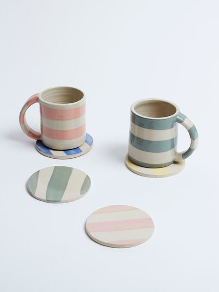 Striped coasters (set of 4)