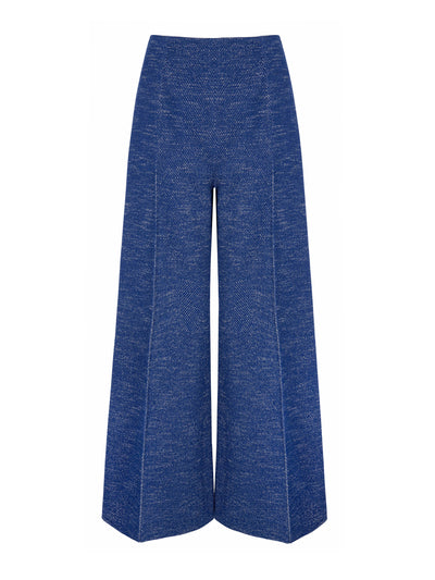 Emilia Wickstead Blue high-rise Daffy trousers at Collagerie