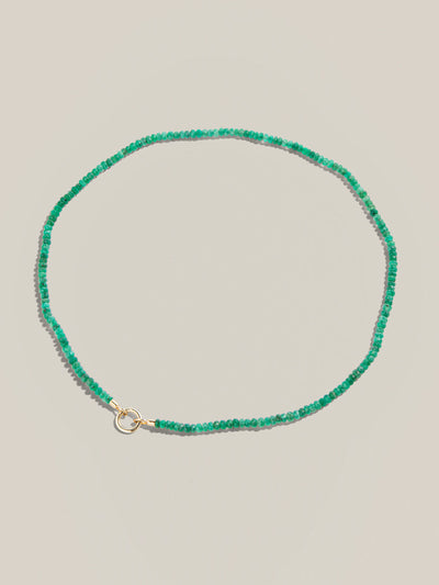 Lucy Delius Emerald beaded necklace at Collagerie