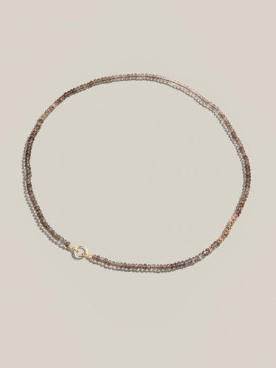 Lucy Delius Smokey quartz beaded necklace at Collagerie