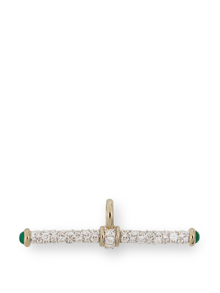 Diamond pavé t-bar pendant