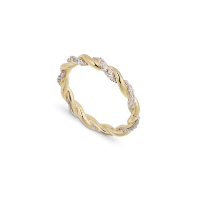Lucy Delius Twisted diamond rope ring at Collagerie