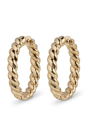 Twisted rope hoop earrings