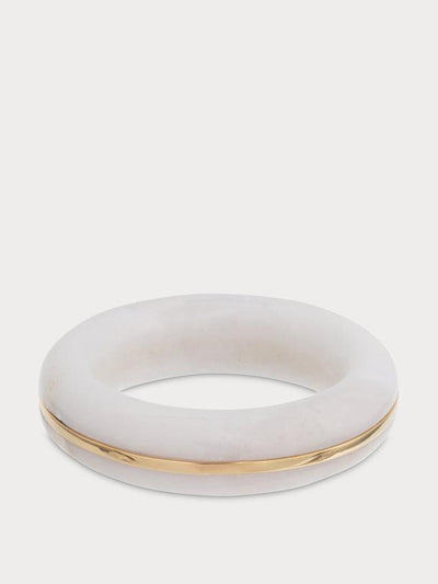 By Pariah Essential white agate gem stacker ring at Collagerie