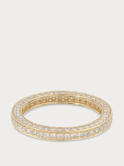 By Pariah Triple diamond eternity gold band ring at Collagerie