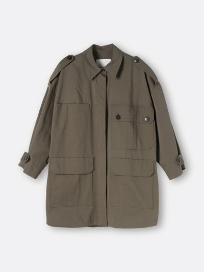 Riand 28 Isabel utility jacket in olive at Collagerie