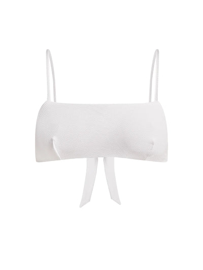Casa Raki Ana white bikini top at Collagerie