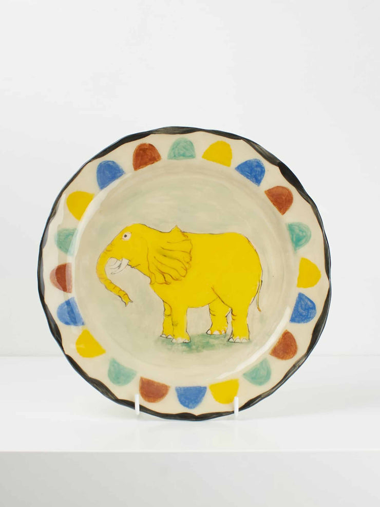 Decorated earthenware plate