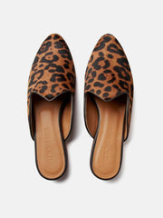 Leopard print calf hair Venetian mule