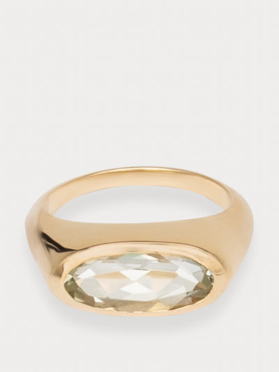 By Pariah The Orbit green amethyst pinky ring at Collagerie