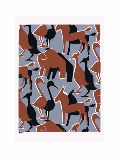 Print Sisters No.008 'Cutout Safari' vintage archive poster print at Collagerie
