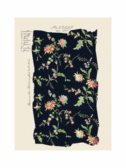 No.016 'Midnight Blooms' vintage archive poster print