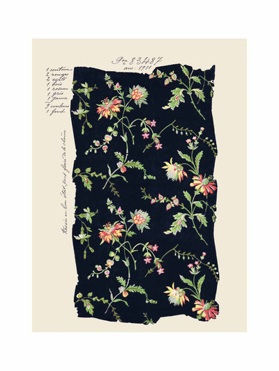 Print Sisters No.016 'Midnight Blooms' vintage archive poster print at Collagerie