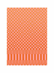 No.011 'Pixel Piano' blush vintage archive poster print