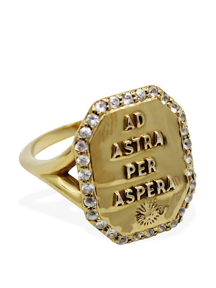 Ad Astra gold ring