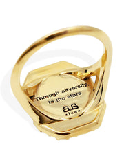 Ad Astra gold ring