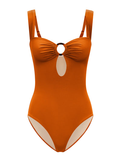 Evarae Amber Amalie orange swimsuit at Collagerie