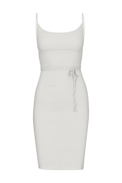 Anemos The K.M. tie midi dress in stretch linen at Collagerie