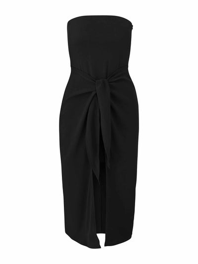 Anemos The Strapless D.K. wrap dress in stretch cupro at Collagerie