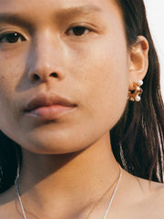 The Nocturnal Desire pearl and gold earrings