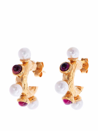 Alighieri The Nocturnal Desire pearl and gold earrings at Collagerie