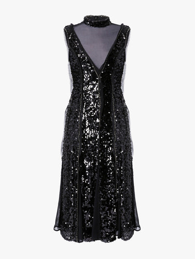 ERDEM Tyana black sequinned dress at Collagerie