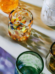 Confetti blown glass tumbler