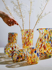 Confetti blown glass vase