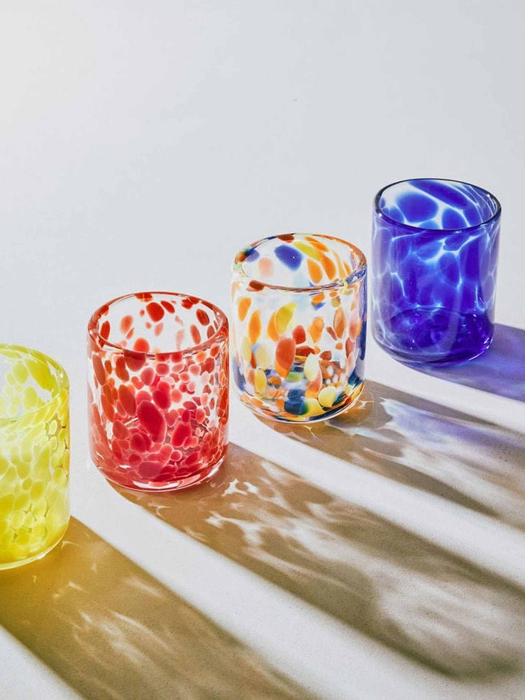 Confetti blown glass tumbler