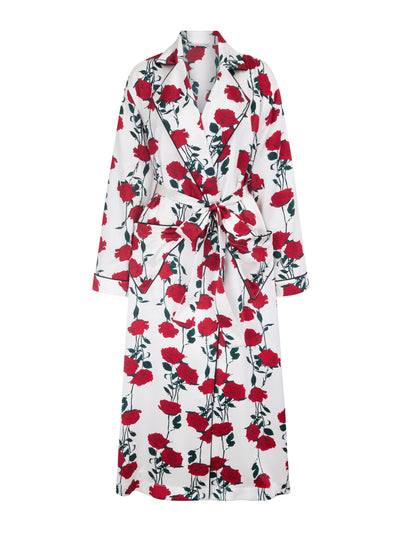 Emilia Wickstead Red rose Amana dressing gown at Collagerie