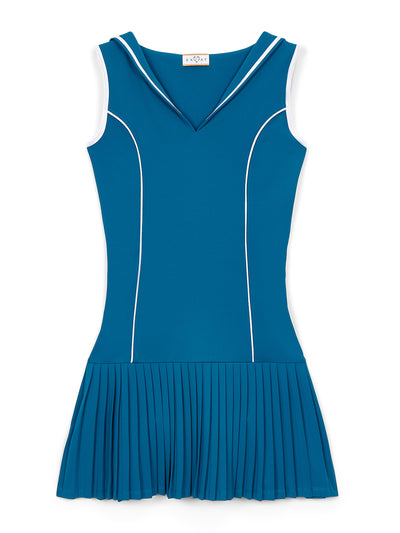 Exeat Antibes navy and white tennis dress at Collagerie