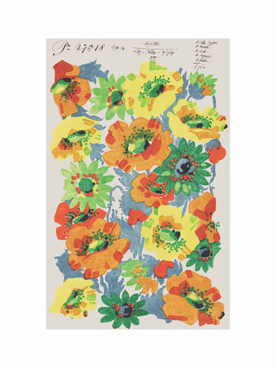 Print Sisters No.013 'Summer Poppies' vintage archive poster print at Collagerie