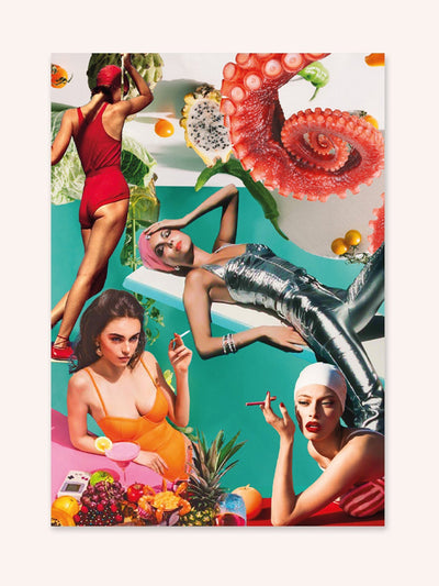 Balu London Lazing By The Pool' art print at Collagerie