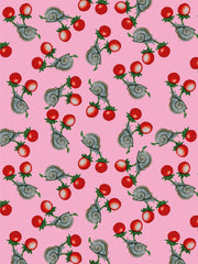 Pink berry frangipani dress