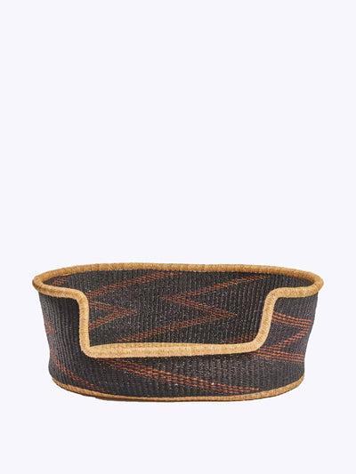 Hadeda Baba large dog basket in black and terracotta at Collagerie