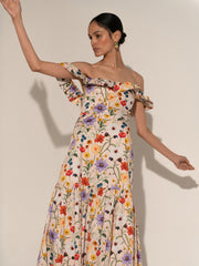 Multi farrah floral printed maxi dress