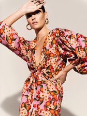 Borgo de Nor x Talia Collins multi belisama juno linen tie dress