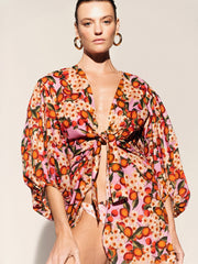 Borgo de Nor x Talia Collins multi belisama juno linen tie dress