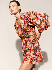 Borgo de Nor x Talia Collins multi belisama juno linen tie dress