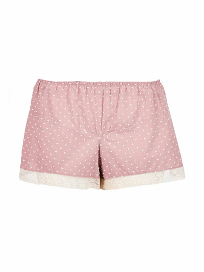 Morpho + Luna Pink and white polka dot beatriz cotton shorts at Collagerie