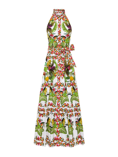 Borgo De Nor Biba cotton maxi dress, calypso white at Collagerie