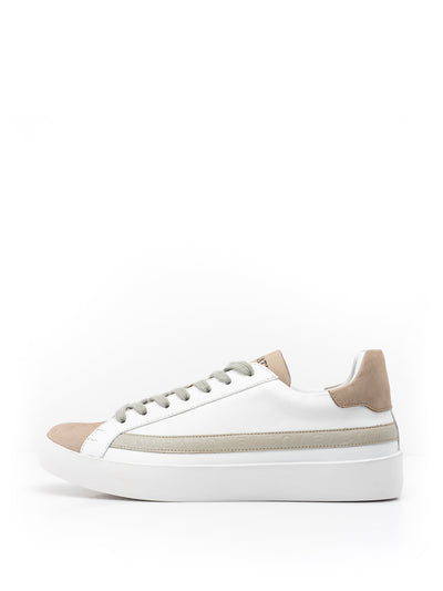 Sans Matin The Lorcan white and beige women's trainers at Collagerie